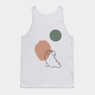 Terracotta pot and English Bulldog Yoga Tank Top